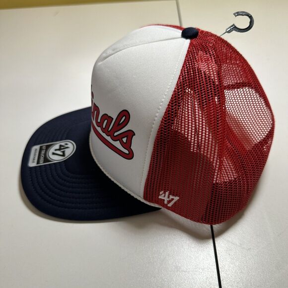 '47 Brand ST. LOUIS CARDINALS Script Trucker Mesh MLB Snapback Baseball Cap Hat - Picture 4 of 8